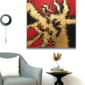 ARTSIKA 2019 Gel acrylique Feuilles d’or hts 80 x 80 cm Prix 800 Euros