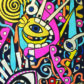 VIBRATION-MARINE-2019-acrylique-Posca-hts-60-x-79_5-cm-Prix-950-Euros