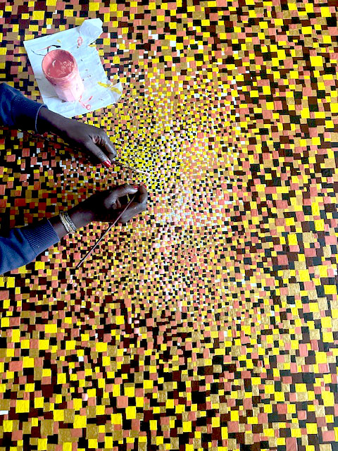 Sylvie Agbessi, œuvre et ambiance d'atelier